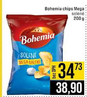 Bohemia chips Mega solené 200 g 