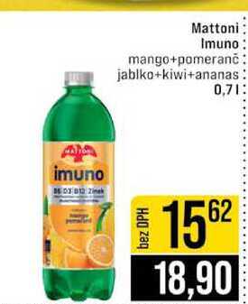 Mattoni Imuno mango+pomeranč jablko+kiwi+ananas 0,7l