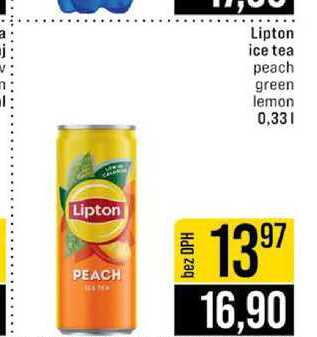 Lipton ice tea peach green lemon 0,33l
