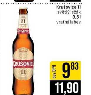 Krušovice 11 světlý ležák 0,5l