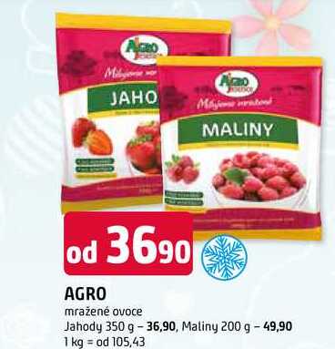 AGRO mražené ovoce Jahody 350 g