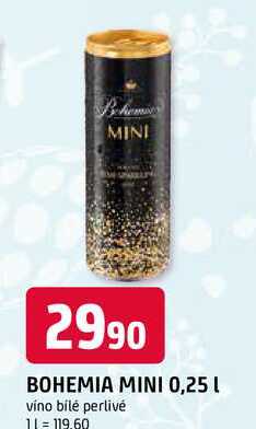 BOHEMIA MINI 0,25l vino bílé perlivé 