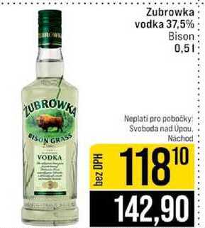 Zubrowka vodka 37,5% Bison 0,5l