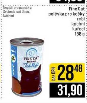 Fine Cat polévka pro kočky rybi kachni kuřecí 158 g