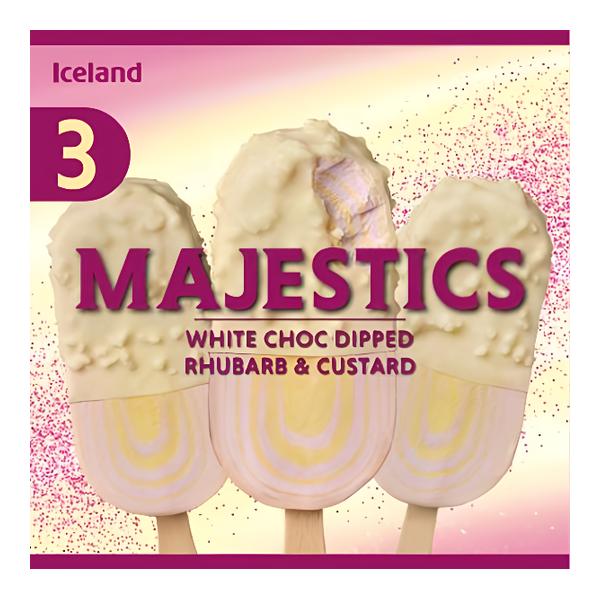Iceland Majestics zmrzlina s příchutí rebarbory a pudingu 3x58g