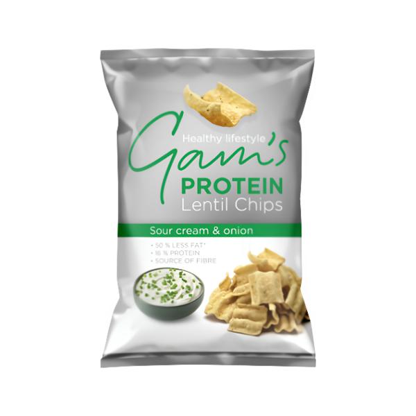 Gam's Protein Lentil Chips Zakysaná Smetana & Cibulka