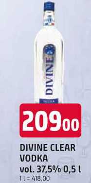 DIVINE CLEAR VODKA vol. 37,5% 0,5l