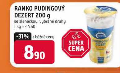 RANKO PUDINGOVÝ DEZERT 200 g se šlehačkou
