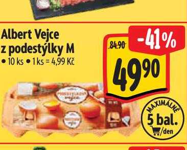 Albert Vejce z podestýlky M  10 ks  