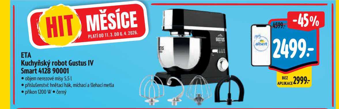 ETA Kuchyňský robot Gustus IV Smart 4128 90001  