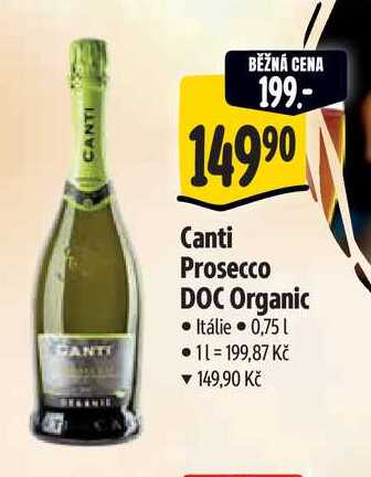  Canti Prosecco DOC Organic 0,75 l