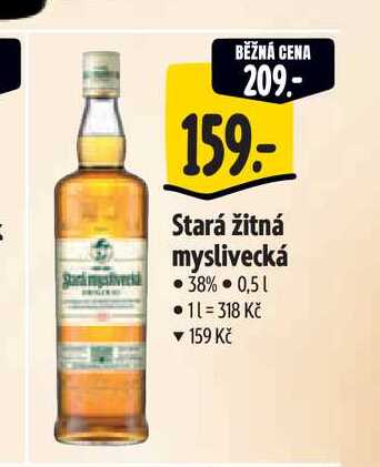   Stará žitná myslivecká 38% 0,5 l