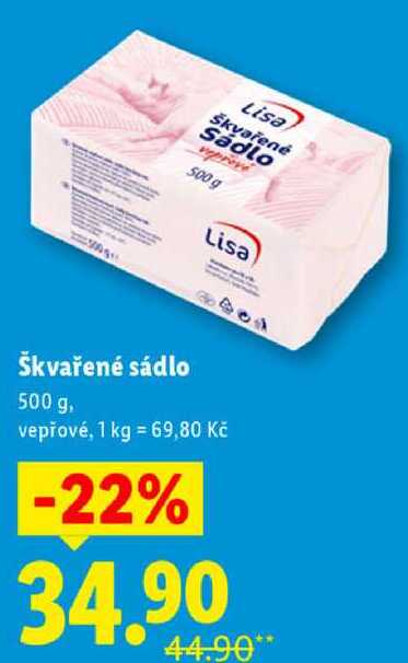 Škvařené sádlo, 500 g