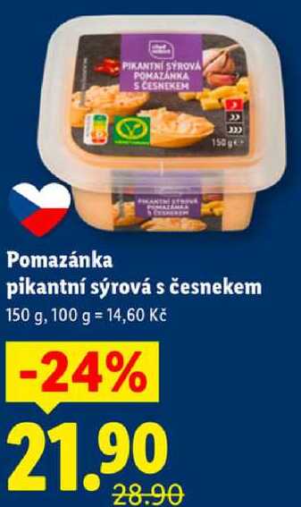 Pomazánka pikantní sýrová s česnekem, 150 g