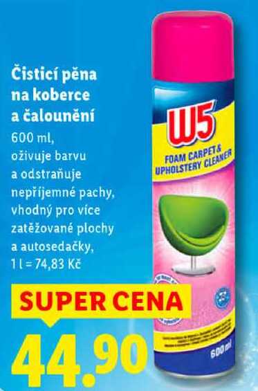 Čisticí pěna na koberce a čalounění, 600 ml