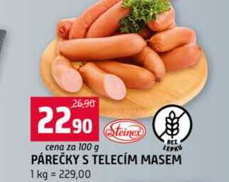 PÁREČKY S TELECÍM MASEM 100g