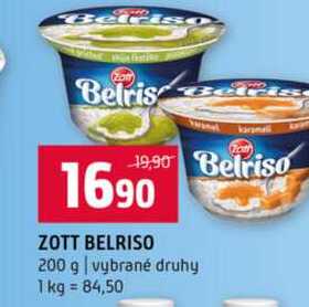ZOTT BELRISO 200 g vybrané druhy