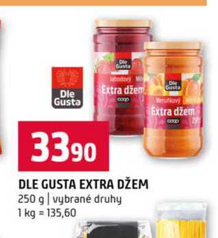 DLE GUSTA EXTRA DŽEM 250 g vybrané druhy