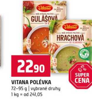 VITANA POLÉVKA 72-95 g vybrané druhy  