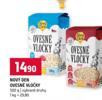 NOVÝ DEN OVESNÉ VLOČKY 500 g vybrané druhy