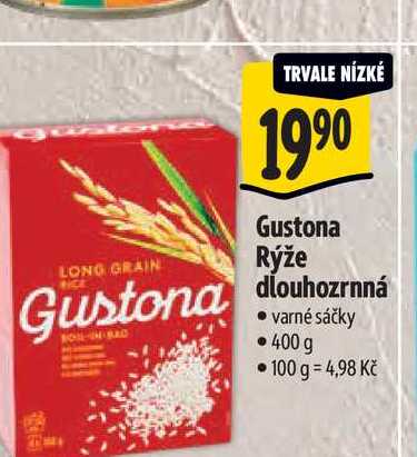   Gustona Rýže dlouhozrnná varné sáčky 400 g 