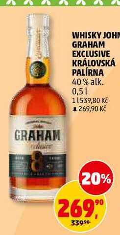 WHISKY JOHN GRAHAM EXCLUSIVE KRÁLOVSKÁ PALÍRNA, 0,5 l