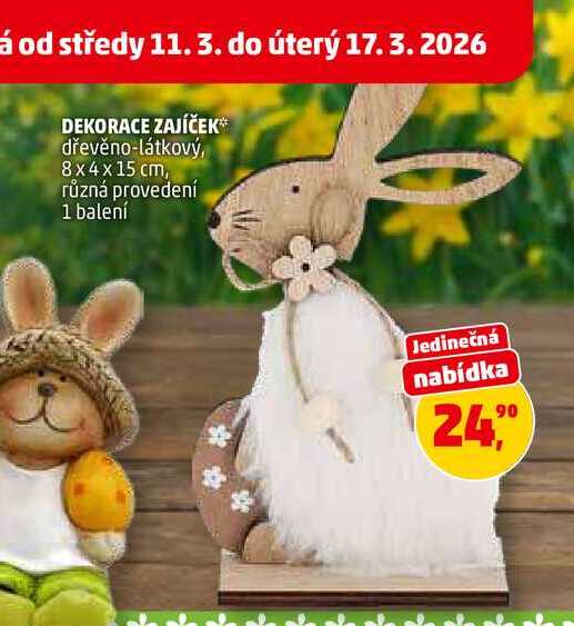 DEKORACE ZAJÍČEK, 1 balení 