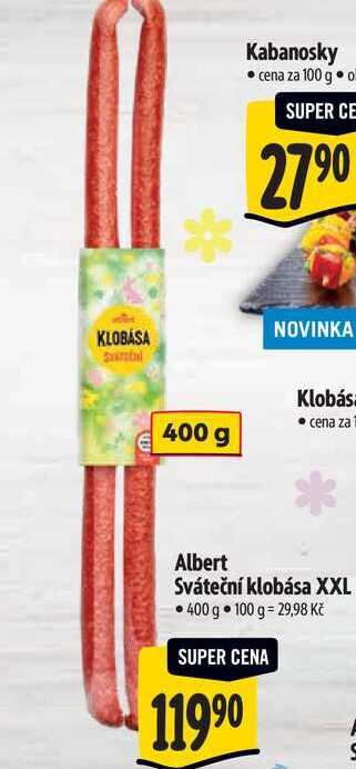   Albert Sváteční klobása XXL 400 g 