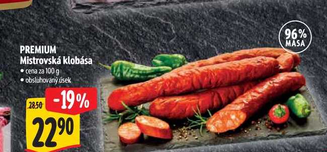 PREMIUM Mistrovská klobása 100 g
