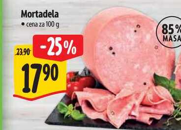 Mortadela, cena za 100 g