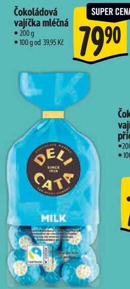 Čokoládová vajíčka mléčná, 200 g