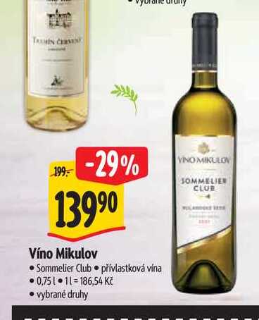   Víno Mikulov Sommelier Club  0,75 l