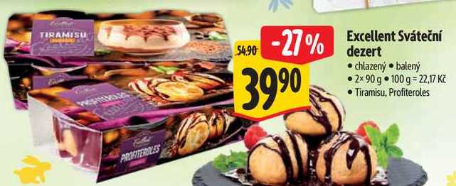 Excellent Sváteční dezert, 2x 90 g