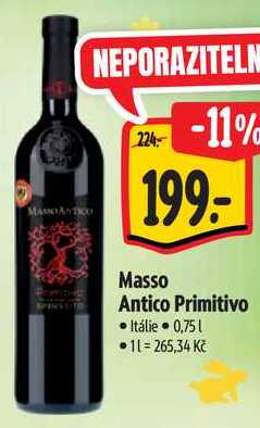 Masso Antico Primitivo, 0,75 l