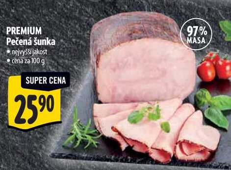 PREMIUM Pečená šunka, cena za 100 g 