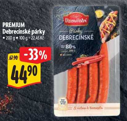 PREMIUM Debrecínské párky, 200 g 
