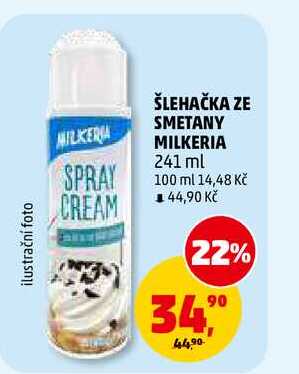 ŠLEHAČKA ZE SMETANY MILKERIA, 241 ml 