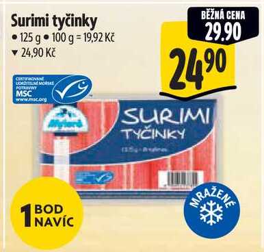 Surimi tyčinky, 125 g