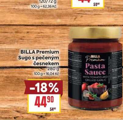 BILLA Premium Sugo s pečeným česnekem 280 g 