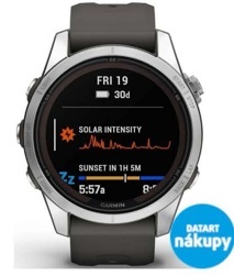 Chytré hodinky Garmin fenix 7S Pro Glass Solar - Silver ...