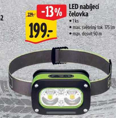 LED nabíjecí čelovka