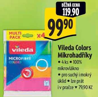 Vileda Colors Mikrohadříky, 4 ks