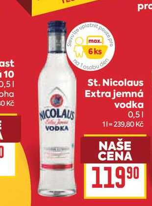 St. Nicolaus Extra jemná vodka 0,5l