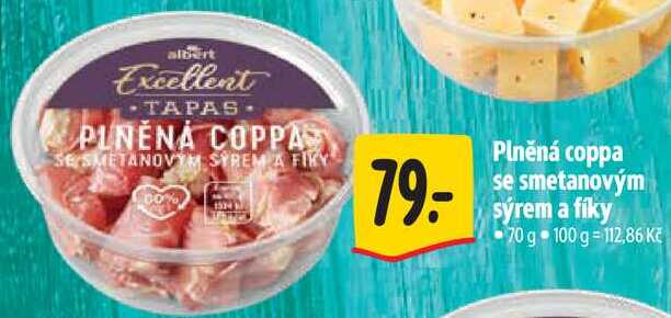 Plněná coppa se smetanovým sýrem a fíky, 70 g