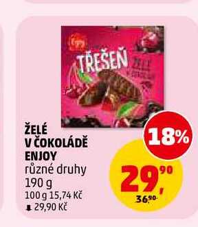 ŽELÉ V ČOKOLÁDĚ ENJOY, 190 g