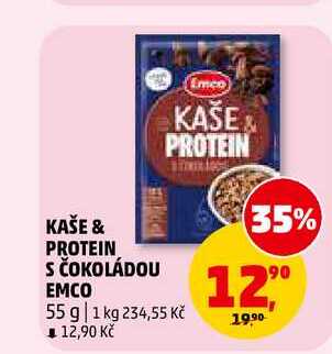 KAŠE & PROTEIN S ČOKOLÁDOU EMCO, 55 g 