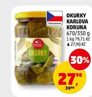 OKURKY KARLOVA KORUNA, 670 g