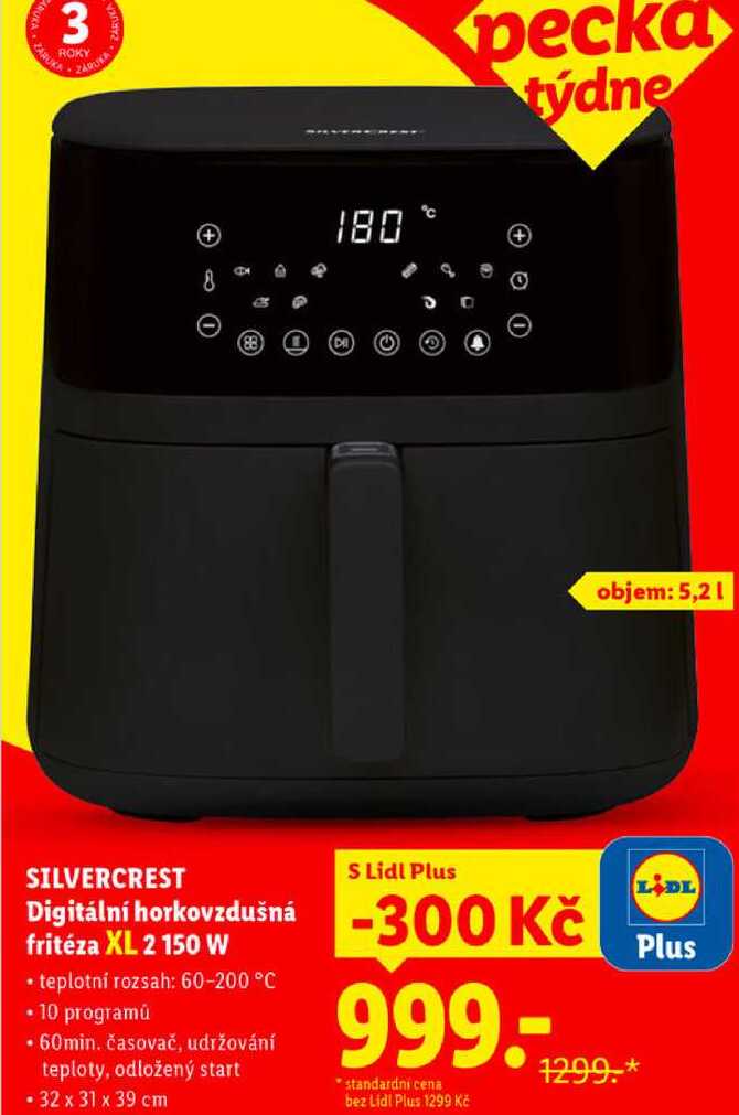 Digitální horkovzdušná fritéza XL 2 150 W