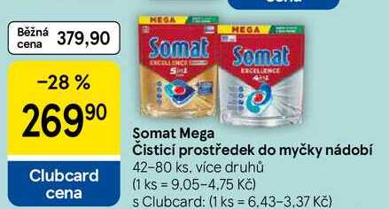 Somat Mega Čisticí prostředek do myčky nádobí, 42-80 ks, více druhů 
