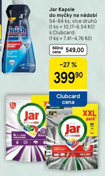 Jar Kapsle do myčky na nádobí, 54-84 ks, více druhů 